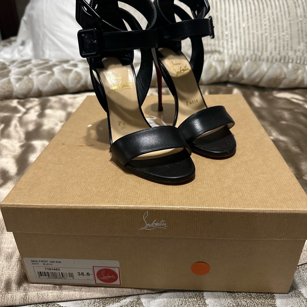 Christian Louboutin Multipot 100 Kid black sz 35.5 - Picture 2 of 12
